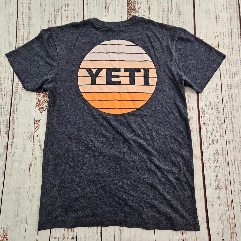 Yeti Blue Short Sleeve Tri-Blend Logo T-Shirt Men's S
